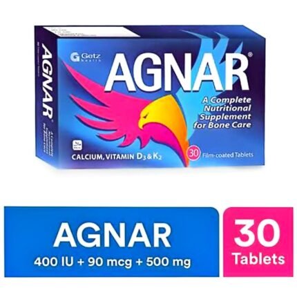 Agnar 400 IU 90 mcg 500 mg tablet 3 x 10's