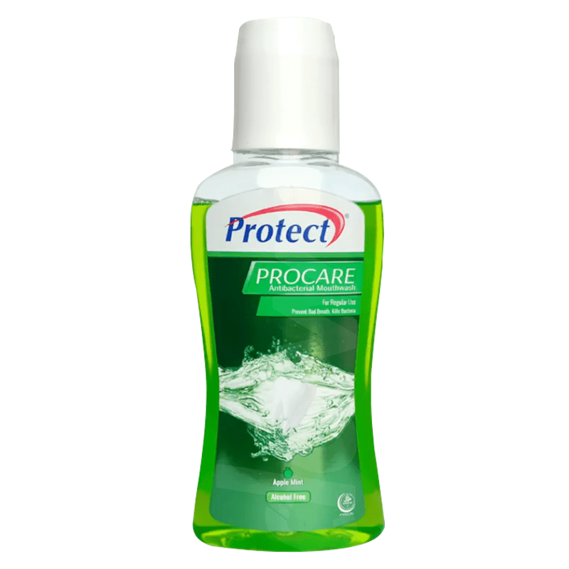 Protect Procare - Apple Mint Antibacterial Mouthwash 110 ml Bottle liquid Protect Procare - Apple Mint Antibacterial Mouthwash 110 ml - Image 1