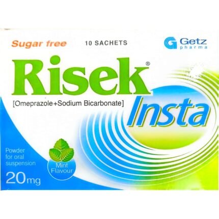 Risek Insta Sugar Free 20 mg 1680 mg sachet 1 x 10 Sachets